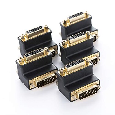 Arnorin DVII Female to DVID Male Right Angle Adapter 5 Pack