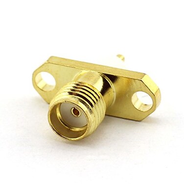 DGZZI 5Pack SMA Female RF Coaxial Adapter 2 Holes Panel Mount Solder Post Plug Jack Connector