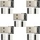 naughtystarts 5pcs USB Type A Breakout Board Male Connector USB to DIP Adapter Power Supply Board with 4 Pin Male Pin Header and Right Angel Pin Header