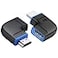 Cable Matters ComboPack 8K Flat Right Angle HDMI 21 Adapter with HDR Supports 8K60Hz 4K240Hz 270 Degree and 90 Degree HDMI Adapter Black