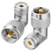 RFAdapter PL259 Right Angle 2 Pack UHF Male to Female Coax Connector Adapter 90 Degree LShape Coaxial Connector for Coaxial CableCB Ham Radio Antenna Low Loss for Efficient Signal Transmission