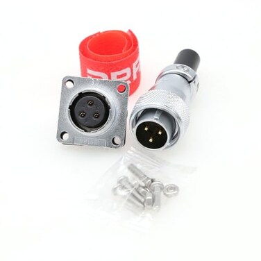 DRRI Weipu Connector WS16 TQ Z 3Pin Male Plug Female Socket Square Flange Panel Mount Industrial Waterproof Connector
