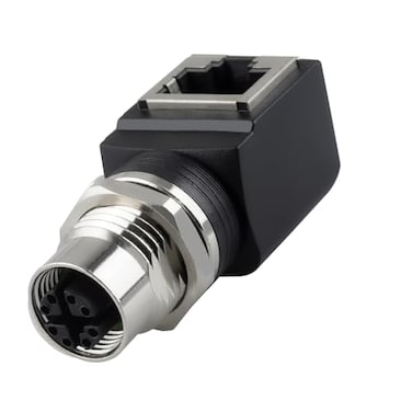 Lonlonty RJ45 to M12 X Coded 8 Pin Adapter Cat6Cat5 M12 Female to RJ45 Female Connector XCode IP68 Shielded Industrial Ethernet Adapter for Basler Cognex Industrial Camera Sensor
