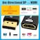 AGVEE 2 Pack Display Port to HDMI 4K30HZ Adapter Alloy Shell DP Displayport PC to HDMI Display Coulper Converter Backward Compatibile with 2K60HZ 1080P120HZ Full HDTV UniDirectional Black