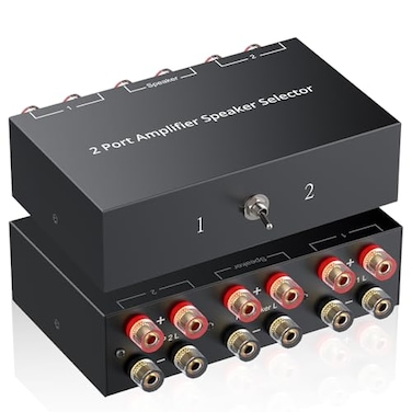 PROZOR 21in12Out Amp Amplifier Speaker Switcher Selector 2Way Speaker switcher selector Box with AB Switch and No External Power