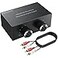 PROZOR RCA Stereo Audio Switcher 2 in 1 Out RL Stereo Audio Switch 1 in 2 Out Stereo Audio Switcher Selector with Mute Button and No External Power Required Black 42