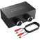 PROZOR RCA Stereo Audio Switcher 2 in 1 Out RL Stereo Audio Switch 1 in 2 Out Stereo Audio Switcher Selector with Mute Button and No External Power Required Black 42