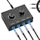 Zeroffi 4 Way 35mm Stereo Audio Switch AUX 35mm Audio Switch Audio Switcher Passive Speaker Headphone Manual Selector Splitter Box Audio Sharing 41 in 14 Out