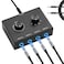 Zeroffi 4 Way 35mm Stereo Audio Switch AUX 35mm Audio Switch Audio Switcher Passive Speaker Headphone Manual Selector Splitter Box Audio Sharing 41 in 14 Out