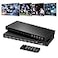 PORTTA 4x4 HDMI Matrix 4K 60Hz 444 4 in 4 Out Switch Splitter Audio Extractor 16 EDID Modes with Remote Control Supports HDMI 20b HDCP 22 HDR YUV ARC 18Gbps 3D Downscaler 4K 1080P