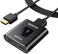 GANA HDMI Switch 4k60hz Splitter Aluminum Bidirectional HDMI Switcher 2 in 1 Out Manual HDMI Hub Supports HD Compatible with Xbox PS543 BluRay Player Fire Stick Roku Black with 39Ft Cable