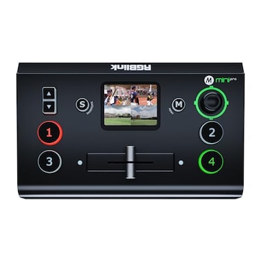 RGBlink Minipro Video Switcher with 4X 4K HDMI Inputs 2HDMI1USB30 Output RTMP Multi Camera Video Mixer Switcher with Touch Screen Ideal for Solo Live Streaming Church Worship ConferenceEvents