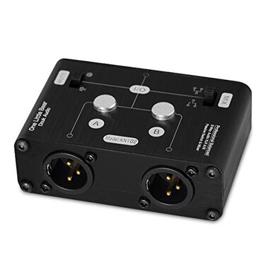 Douk Audio 2 Way XLR Balanced Stereo Audio Switcher Passive AB Mini Switch Box Mixer Sound Splitter KN102 1IN2OUT