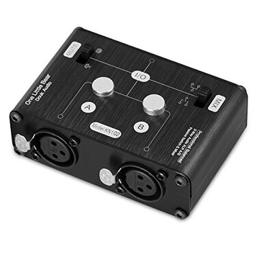 Douk Audio 2 Way XLR Balanced Stereo Audio Switcher Passive AB Mini Switch Box Mixer Sound Splitter KN102 2IN1OUT