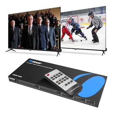 OREI 4K60Hz 42 HDMI 20 Matrix with Audio Extraction HDCP 22 HDR Dolby Vision HDR10 HLG ARC EDID Management 4Kto1080p Downscaling Optical Analog Audio Out IR Remote UHDS402A