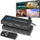 HAICHENTEX HDMI Multiviewer Switch 4x1 Seamless Switcher Quad MultiViewer HDMI Switcher 4 in 1 Out Supports 4K HD1080p 60HzUpgrade 9 Display Modes with IR Remote for Security Camera and Gaming Console