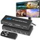 HAICHENTEX HDMI Multiviewer Switch 4x1 Seamless Switcher Quad MultiViewer HDMI Switcher 4 in 1 Out Supports 4K HD1080p 60HzUpgrade 9 Display Modes with IR Remote for Security Camera and Gaming Console