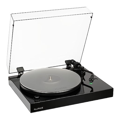 Fluance RT81 Elite High Fidelity Vinyl Turntable Record Player Audio Technica VM95E Cartridge AntiResonant Platter Acrylic Mat Phono Preamp Wood Plinth Adjustable Isolation Feet Piano Black
