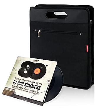 AKOZLIN Vinyl Record Travel Carrying BagLP Records Durable Vinyl Albums Case For Most 7 10 12 LP