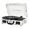 Victrola Journey Bluetooth Portable Suitcase Record Player with Builtin Speakers 3 Speed Vinyl Record Player RCA Out Headphone Jack Retro Map