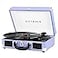 Victrola Journey Bluetooth Portable Suitcase Record Player with Builtin Speakers 3 Speed Vinyl Record Player RCA Out Headphone Jack LavenderSilver