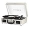 Victrola Journey Bluetooth Portable Suitcase Record Player with Builtin Speakers 3 Speed Vinyl Record Player RCA Out Headphone Jack Light Grey