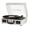 Victrola Journey Bluetooth Portable Suitcase Record Player with Builtin Speakers 3 Speed Vinyl Record Player RCA Out Headphone Jack Light Grey