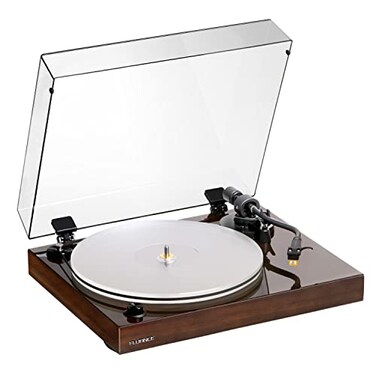 Fluance RT85N Reference High Fidelity Vinyl Turntable Record Player with Nagaoka MP110 Cartridge Acrylic Platter Speed Control Motor High Mass MDF Wood Plinth Vibration Isolation Feet Walnut