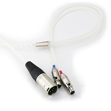 NewFantasia HiFi Cable 4pin XLR Balanced Male for Audeze LCD2 LCD3 LCD4 LCDX LCDXC MM500 Headphone Silver Plated Replacement Audio Upgrade Cable