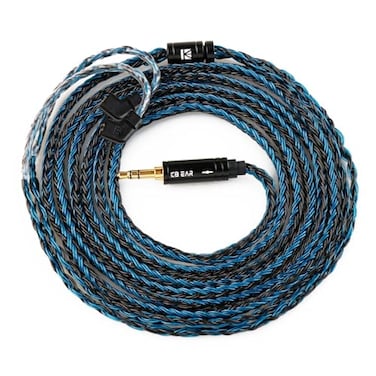 keephifi 6ft2m Long IEM Cable QDC 35mm KBEAR ST16 Plus 16Strand SilverPlated Upgrade Braided Headphone Extension Cable GoldPlated Plug for KZ edx proCastorDQSZASAS16AS16 PROPR1