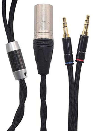 KK Cable HHV HiFi Compatible Audio Upgrade Cable Replacement for T1 II T5 Headphones 4pin XLR Male Plug Audio Upgrade Cable HHV 15M49FT