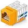 Everest Media Solutions Everest 90 Angled RJ45 Cat6 Keystone Jacks 20Pack in Yellow Slim Profile Female RJ45 Connectors Cat 6 Keystone Jack Compatible with 90 Angled Speed Termination Tool easyJACK B0