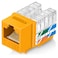 Everest Media Solutions Everest 90 Angled RJ45 Cat6 Keystone Jacks 20Pack in Yellow Slim Profile Female RJ45 Connectors Cat 6 Keystone Jack Compatible with 90 Angled Speed Termination Tool easyJACK B0
