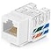 Everest Media Solutions Everest 90 Angled RJ45 Cat6A Keystone Jacks 20Pack in White Slim Profile Female RJ45 Connectors Cat 6A Keystone Jack Compatible with 90 Angled Speed Termination Tool easyJACK B