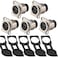 ANMBEST 5PCS HDMI IP67 Waterproof Connector Zinc Alloy Housing Panel Mount Female to Female HDMI Bulkhead Coupler with Weatherproof Dust Cap