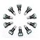 Arnorin 35mm Panel Mount Jack Female Terminal Block Stereo Connector 10 Pack