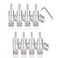 Monosaudio Locking Banana Plugs 8Pcs 45 Degree Banana Connectors Double Screw Speaker Plug for 815 Guage Speaker WireAudioVideo ReceiverSound Systems with LForm Hex WrenchRhodium Plated