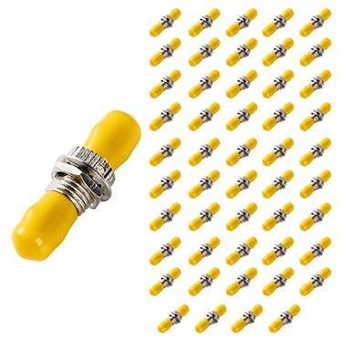 GwliUni 50 Pcs ST to ST Coupler Fiber Optic Adapter Simplex Connecting Converter