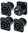 Neutrik NL4MP PACK OF 4 SPEAKON PANEL MOUNT ORIGINAL PATENTED D Chassis Mounting