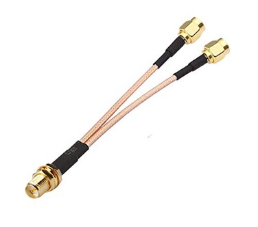 RedYutou 4G Antenna SMA Connector V Type Splitter Coax Cable 6inch 15cm Not Applicable to TV