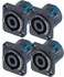 Neutrik NL2MP Pack of 4 Chassis Mount Solder 2 Pole Type Speakon Connector