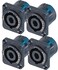 Neutrik NL2MP Pack of 4 Chassis Mount Solder 2 Pole Type Speakon Connector