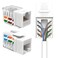 SATMAXIMUM Keystone Jack Cat5e Ethernet Wall Jack 45Degree UTP Punch Down RJ45 Slim Profile Speed Termination White Pack of 510203050 Easier Termination Than 90Degree 30