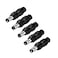 uxcell 5pcs DC Power Connector Adapter 55mm x 21mm Male Plug to 35mm x 135mm Female Jack Converter for Laptop CCTV Camera Strip Lighting Black