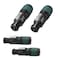 REBUILD SKILLS Neutrik NL4FXXWS 4 Pack 4Pole speakON Cable Connector Green Bushing Screw Terminal Assembly Loud Speaker Audio for Cable Diameters 6 to 12mm