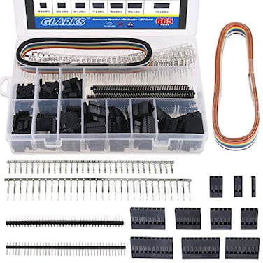 Glarks 635Pcs Connector Housing MaleFemale Pin Connector 40 Pin 254mm Pitch Pin Headers and 10 Wire Rainbow Color Flat Ribbon IDC Wire Cable