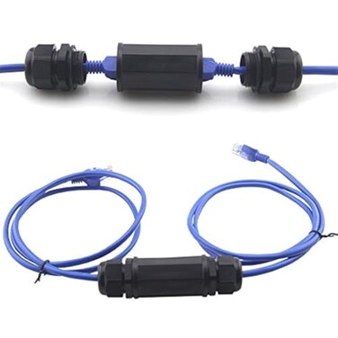 Toptekits 5 Pack RJ45 Waterproof Connector IP67 Ethernet Network Cable Connector Double Head Outdoor LAN Coupler Adapter Female Cat5 6 8P8C