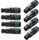REBUILD SKILLS Neutrik NL4FXXWS 8 Pack 4Pole speakON Cable Connector Green Bushing Screw Terminal Assembly Loud Speaker Audio for Cable Diameters 6 to 12mm