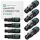 REBUILD SKILLS Neutrik NL4FXXWS 8 Pack 4Pole speakON Cable Connector Green Bushing Screw Terminal Assembly Loud Speaker Audio for Cable Diameters 6 to 12mm