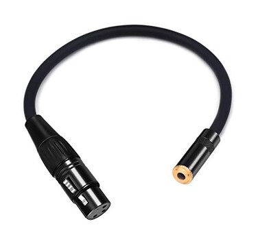 Devinal XLR to 35mm TRS Adapter Cable Female to Female Balanced Audio Converter with GoldPlated Connectors for MicsMixersInterfaces 6ft NylonBraided